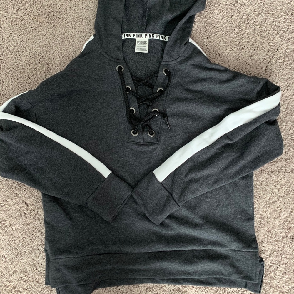 NWOT VS PINK Lace Up Hoodie